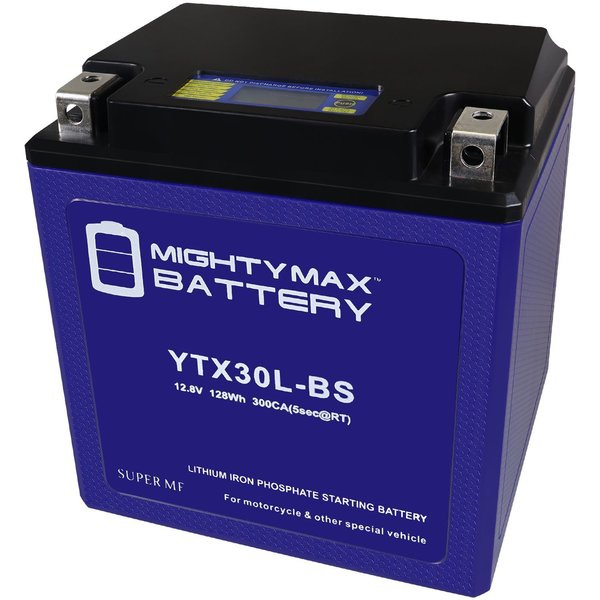 Mighty Max Battery YTX30L-BS Lithium Replacement Battery compatible with Polaris Sportsman 700 4X4 02-06 MAX4005780